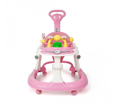 Walker with Push Handle (Pink)