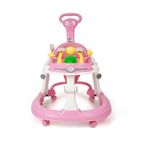 Walker with Push Handle (Pink)