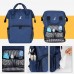Diaper Backpack with Multiple Insulated Pockets (Blue)