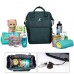 Diaper Backpack with Multiple Insulated Pockets