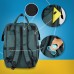 Diaper Backpack with Multiple Insulated Pockets