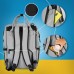 Diaper Backpack with Multiple Insulated Pockets (Grey)