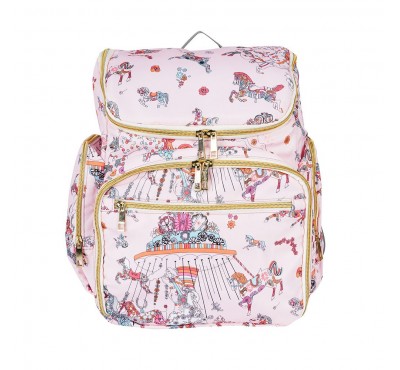 Diaper Designer Backpack with Laptop Compartment (Pink)