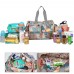 Diaper Shoulder Bag with Detachable Insulated Bottle Sleeve (Multicolor)