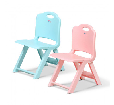 Set of 2 Foldable Kids Chair (Light Pink & Light Blue)