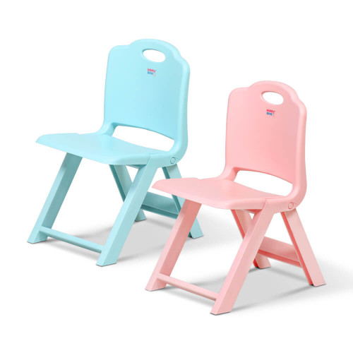 Set of 2 Foldable Kids Chair (Light Pink & Light Blue)