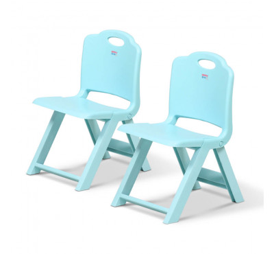 Set of 2 Foldable Kids Chair (Light Blue)