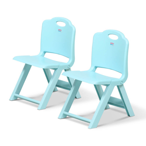 Set of 2 Foldable Kids Chair (Light Blue)