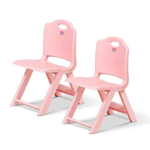 Set of 2 Foldable Kids Chair (Light Pink)