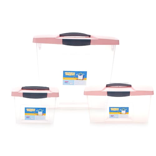 Pack of 3 - Multistorage Box (Pink)