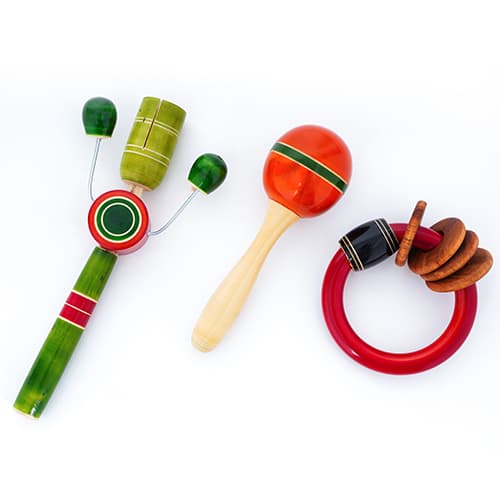 Wooden Baby Rattle Set (3 Pieces) Online - Musical Rattle Toys