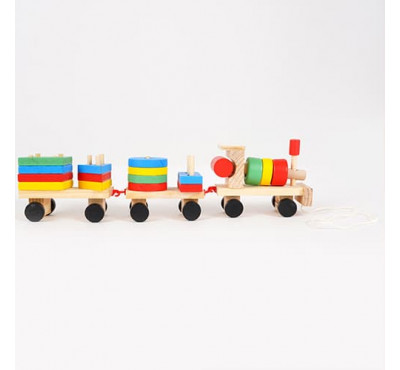Shape Sorting & Stacking Pull Train