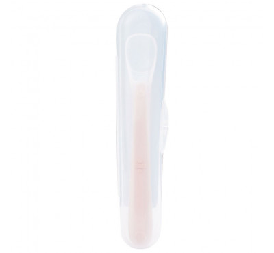 Silicon Spoon with Travel Case (Pink)