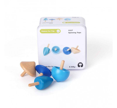 Wooden Spinning Tops Toy (Pack of 4)