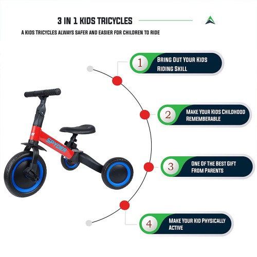 Buy 3 in 1 Tricycle for Kids - Kids Balancing Cycle Online