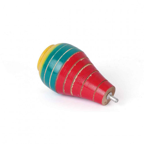 Wooden Spinning Top Lattu with Thread